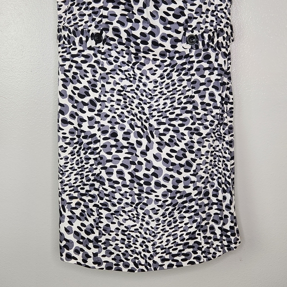 Robert Louis Black & White Spotted Sleeveless Sheath Dress Size Small - Picture 3 of 8